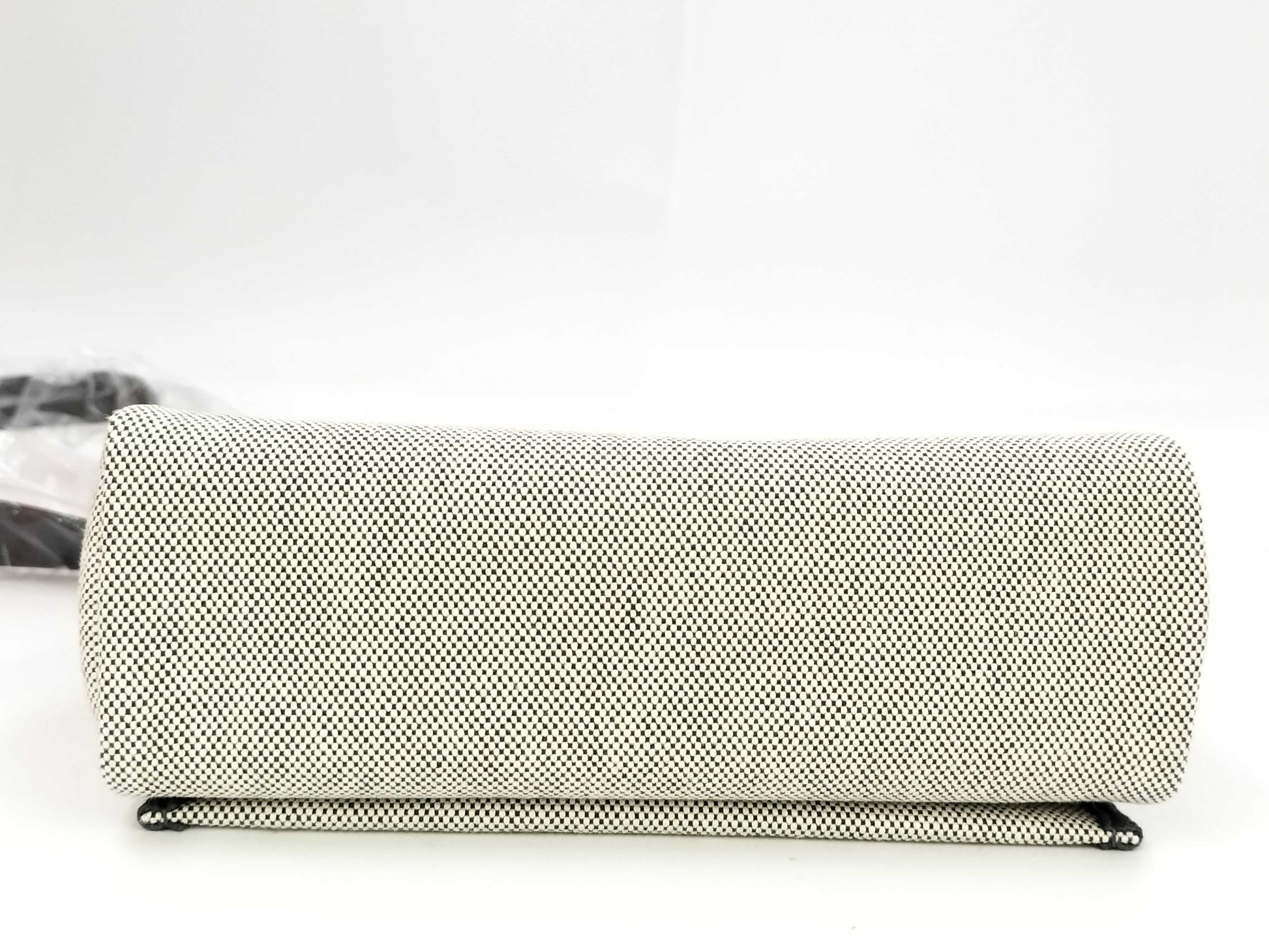 HERMES Airbag Zip Mini Toile Militaire Vache Hunter Ecru Ardoise Silver Hardware K Stamp Shoulder Bag