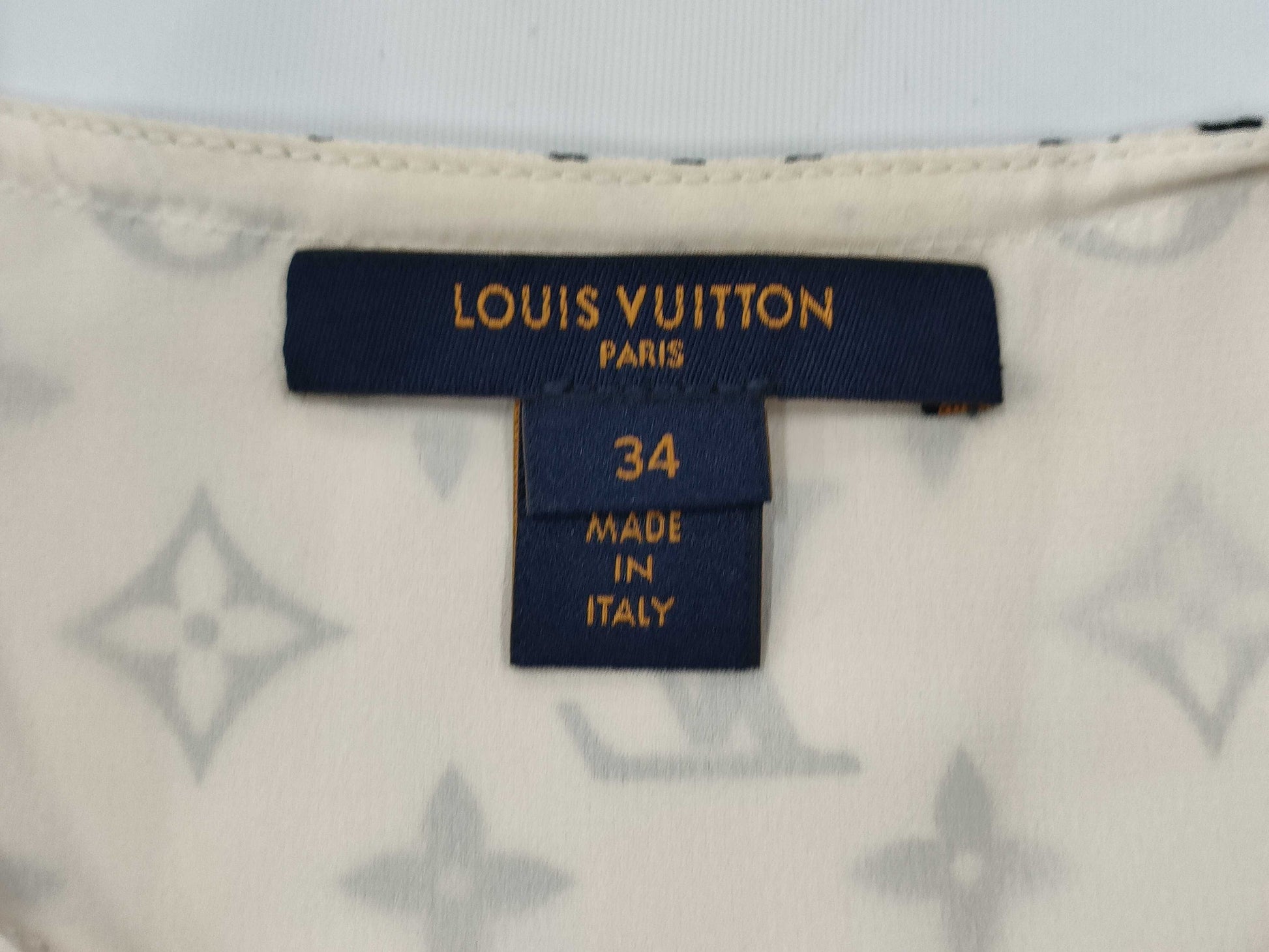 LOUIS VUITTON Monogram Silk Sleeveless Dress, Size 34, Other Apparel