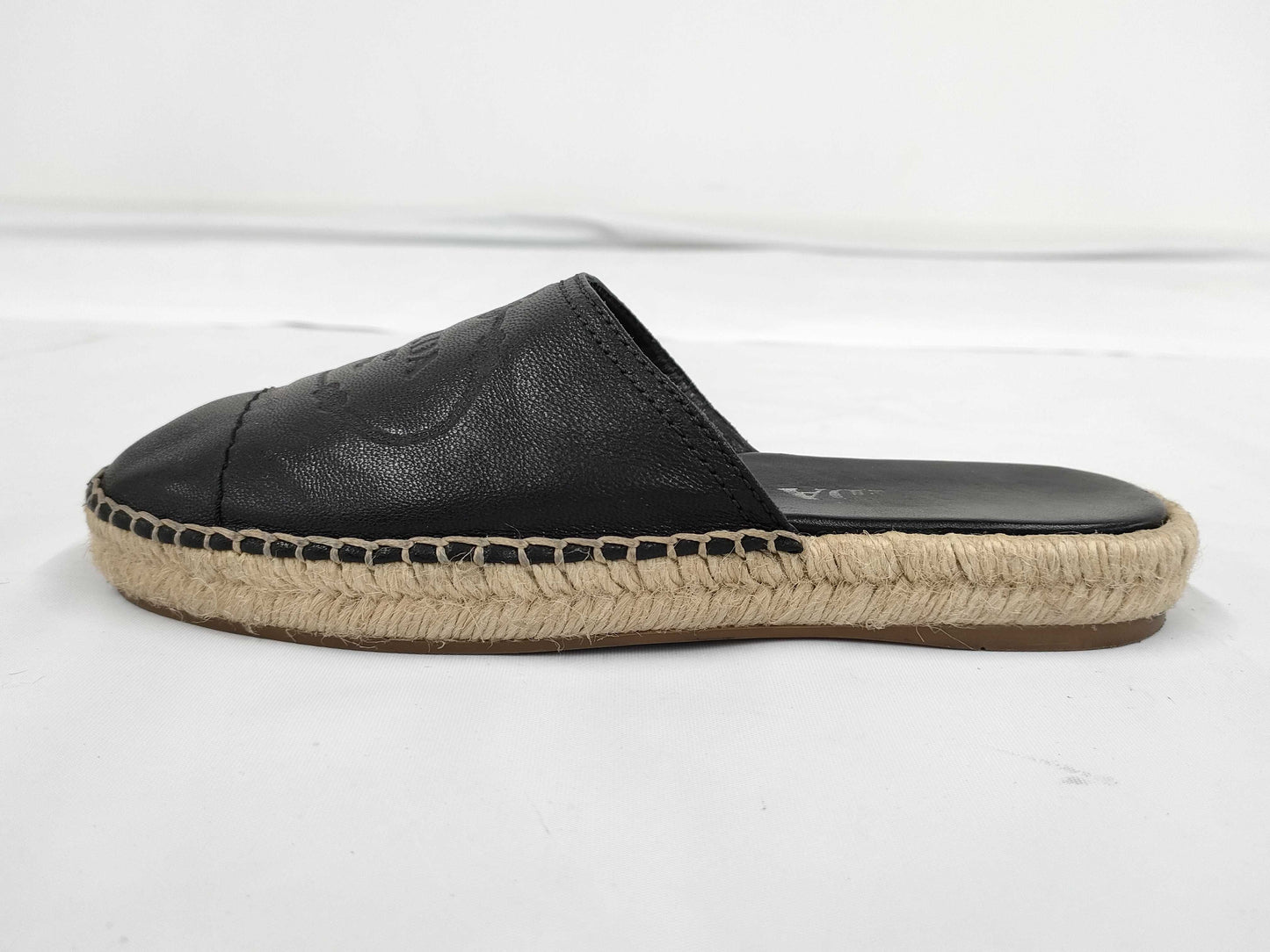PRADA Prada Logo Leather Espadrilles Size 36 Mules