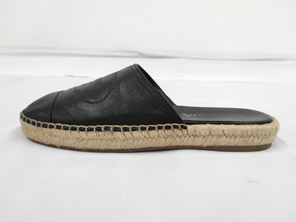 PRADA Prada Logo Leather Espadrilles Size 36 Mules