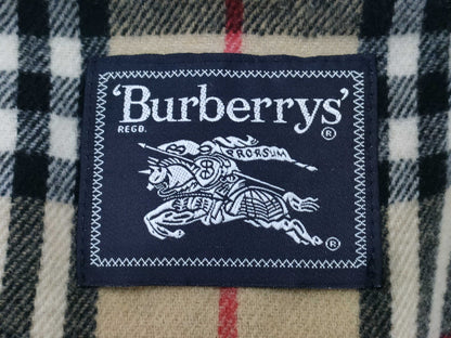 Burberry wool lined Nova check long coat, size 54