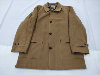 Burberry wool lined Nova check long coat, size 54