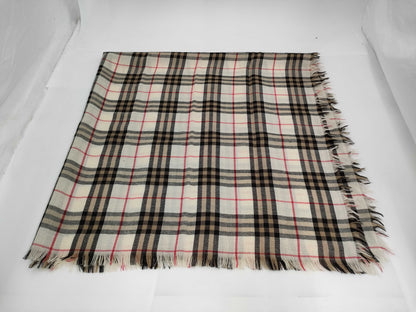 Burberrys Nova Check Wool Large Stole and Other Accessories