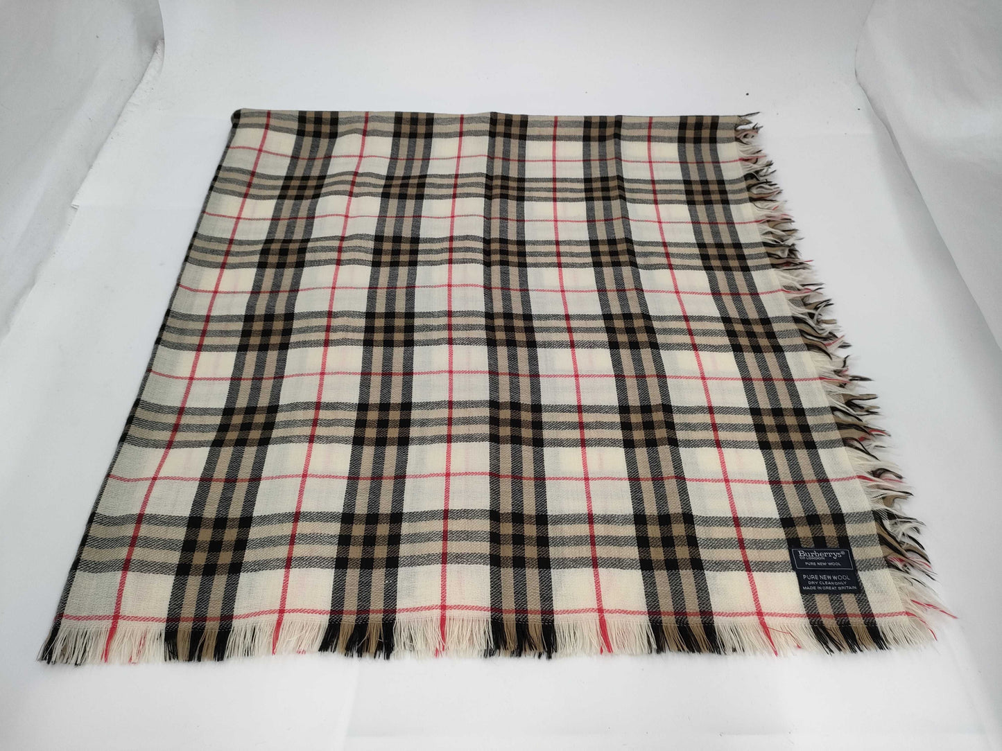 Burberrys Nova Check Wool Large Stole and Other Accessories