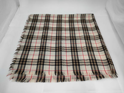 Burberrys Nova Check Wool Large Stole and Other Accessories