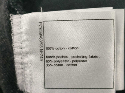 CHANEL Glitter Coco Mark Denim Pants, Size 34