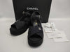 CHANEL Coco Mark Quilted Platform Sandals Size 38