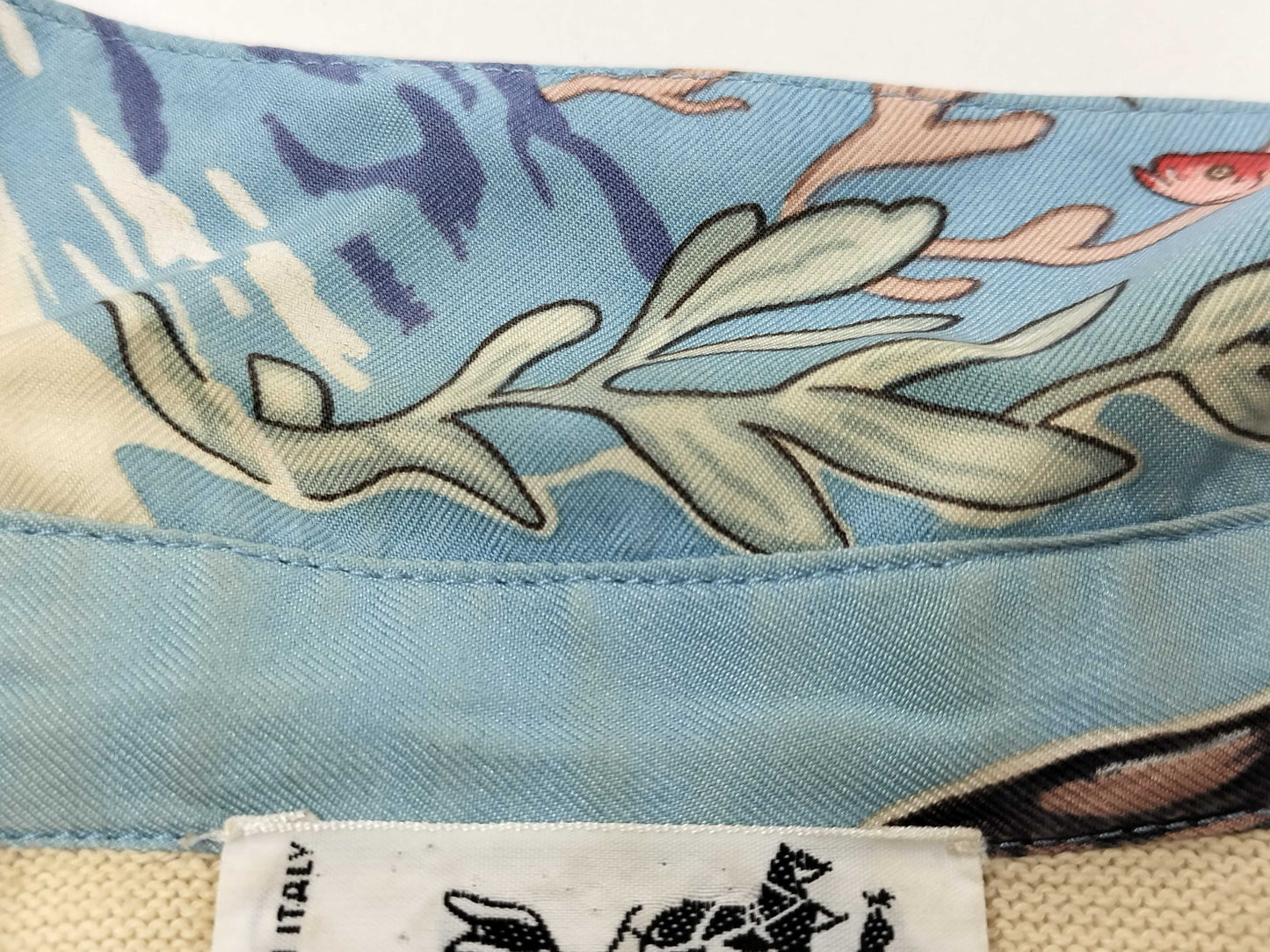 HERMES Mediterranean Precious Life Short Sleeve Polo Shirt, Size L, Tops