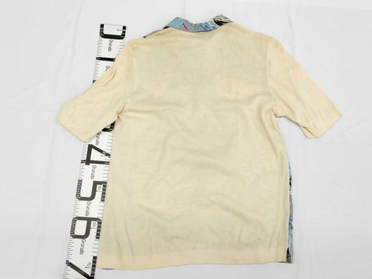 HERMES Mediterranean Precious Life Short Sleeve Polo Shirt, Size L, Tops