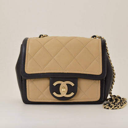 CHANEL Cambon Mini Matelasse Chain Shoulder Bag with Sticker and Card
