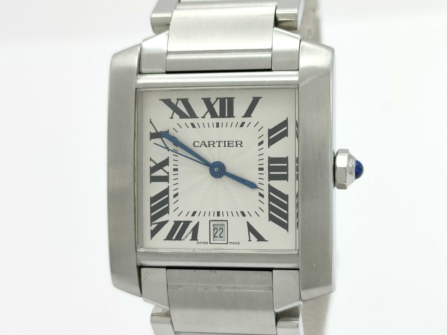 Cartier Tank Française LM W51002Q3 2302349921CD Automatic Silver Dial Unmoving Boys' Watch