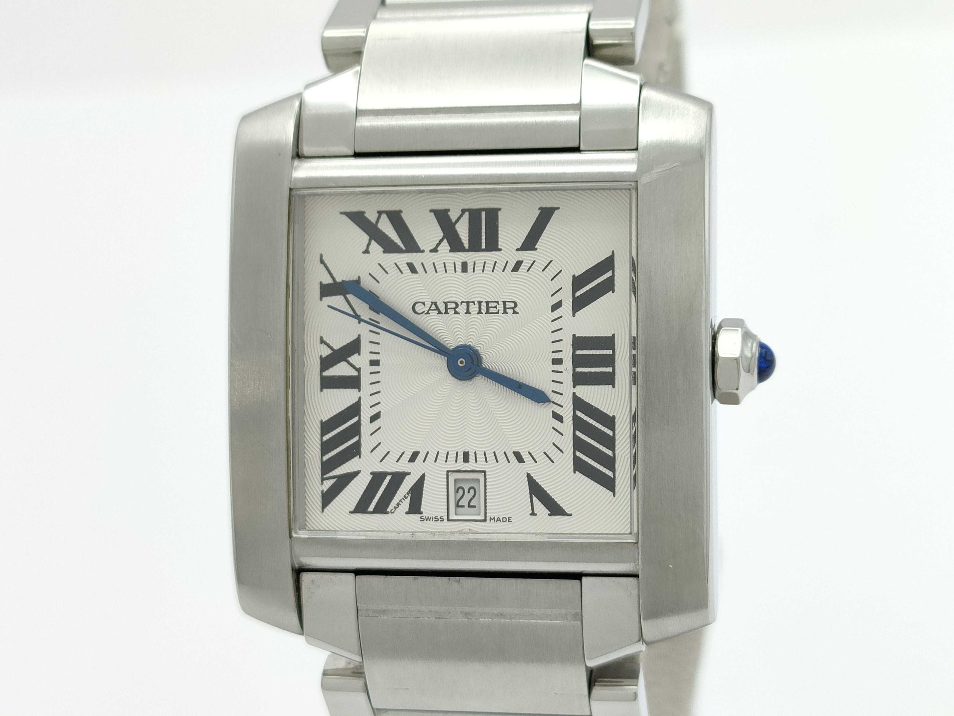Cartier Tank Française LM W51002Q3 2302349921CD Automatic Silver Dial Unmoving Boys' Watch