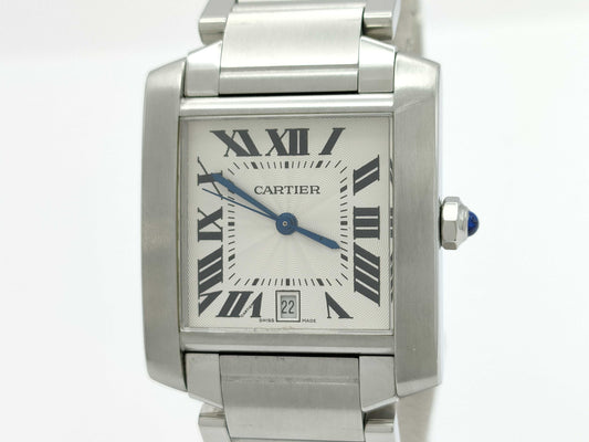 Cartier Tank Française LM W51002Q3 2302349921CD Automatic Silver Dial Unmoving Boys' Watch