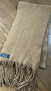 BURBERRY Rare Solid Cashmere Scarf, Length: 178cm, Width: 24cm, 100% Cashmere, Rare Solid Brown Scarf