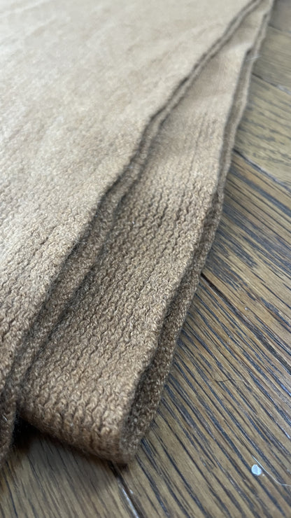 BURBERRY Rare Solid Cashmere Scarf, Length: 178cm, Width: 24cm, 100% Cashmere, Rare Solid Brown Scarf