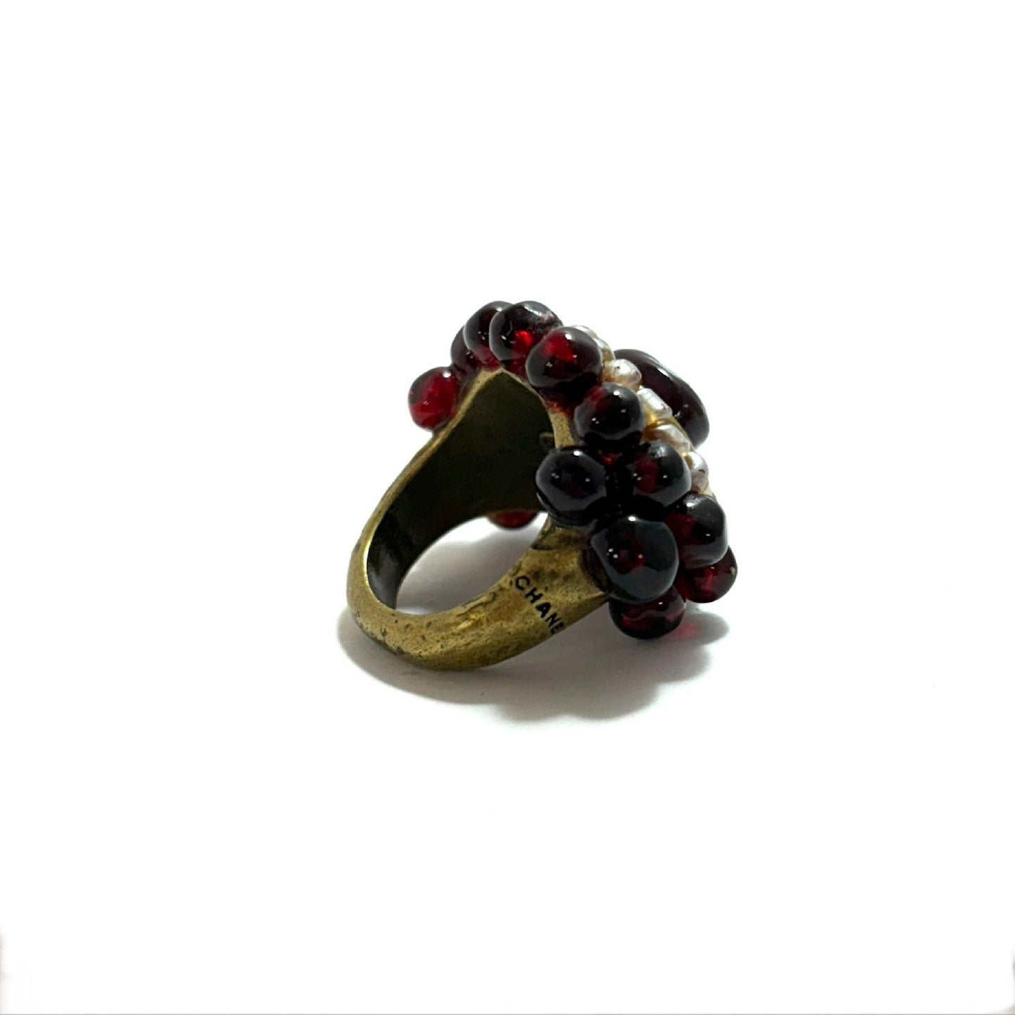 CHANEL Red Stone Ring