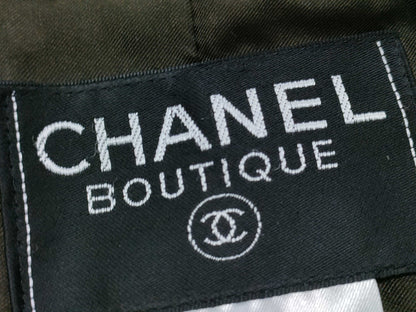 CHANEL CHANEL 97A Chanel 40 Green Tweed Jacket Jacket