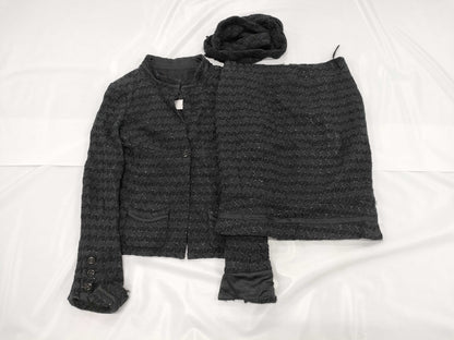 CHANEL P25992V16338 Glitter Tweed Jacket Set Size 38 Other Apparel
