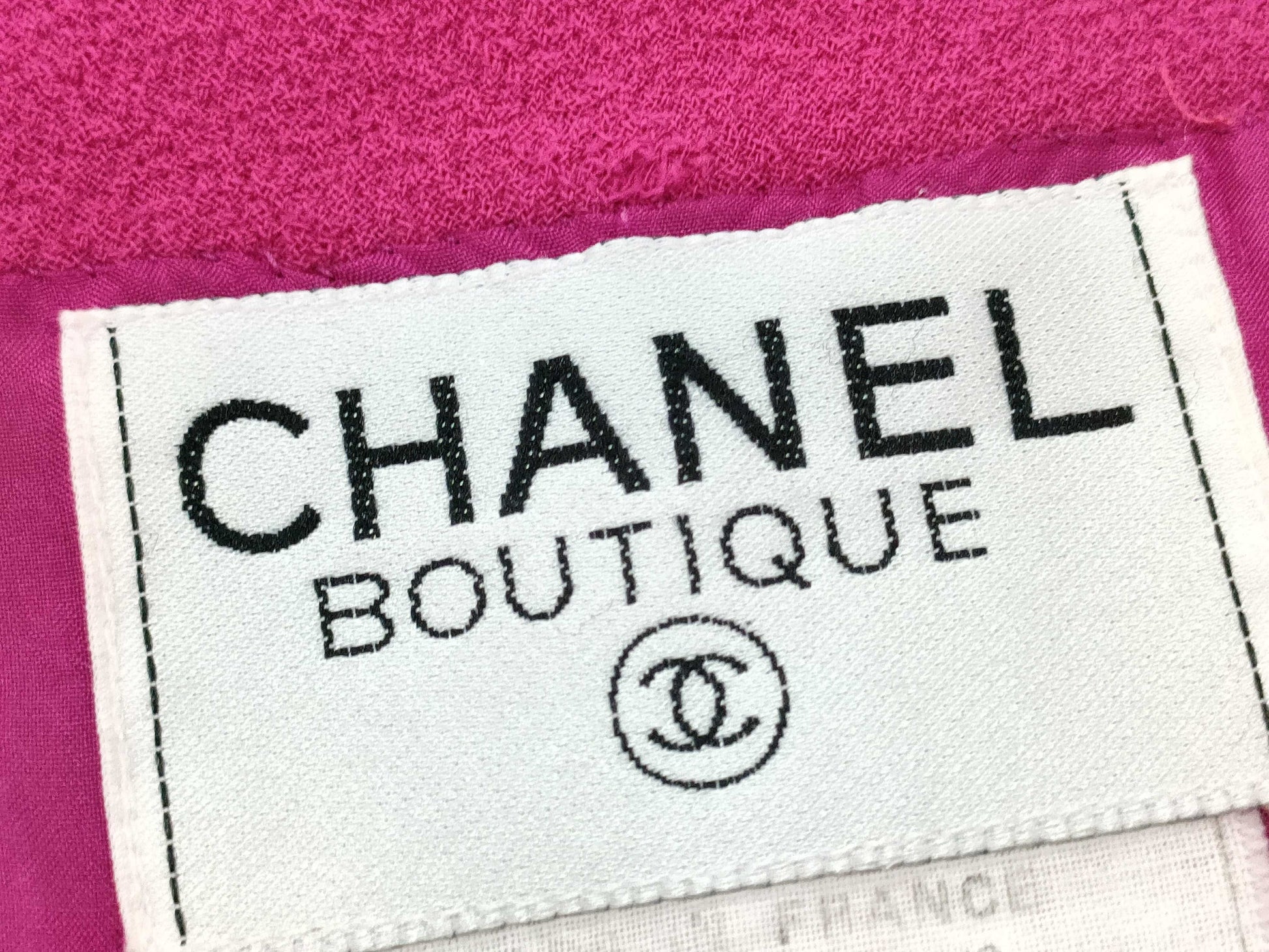 CHANEL VINTAGE Jacket, Pink, Frayed, Size 34, Coat