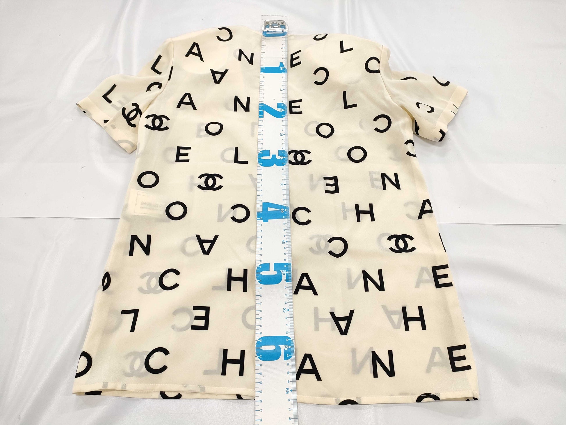 CHANEL CHANEL 97P P07948V05558 Coco Mark Silk Blouse Size 40 Tops