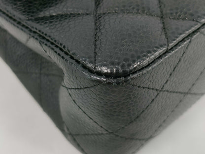 CHANEL Matelasse 23 Classic Small Handbag in Black Caviar Leather with Gold Hardware A01113 Shoulder Bag
