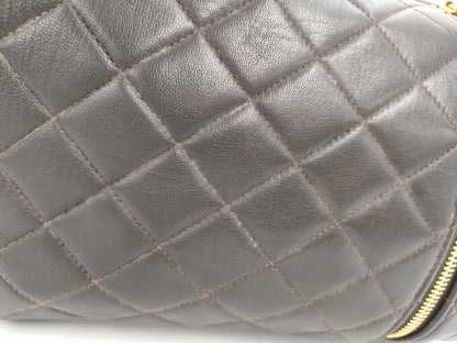 CHANEL Matlasse Chanel Matlasse Vertical Brown Vanity Bag