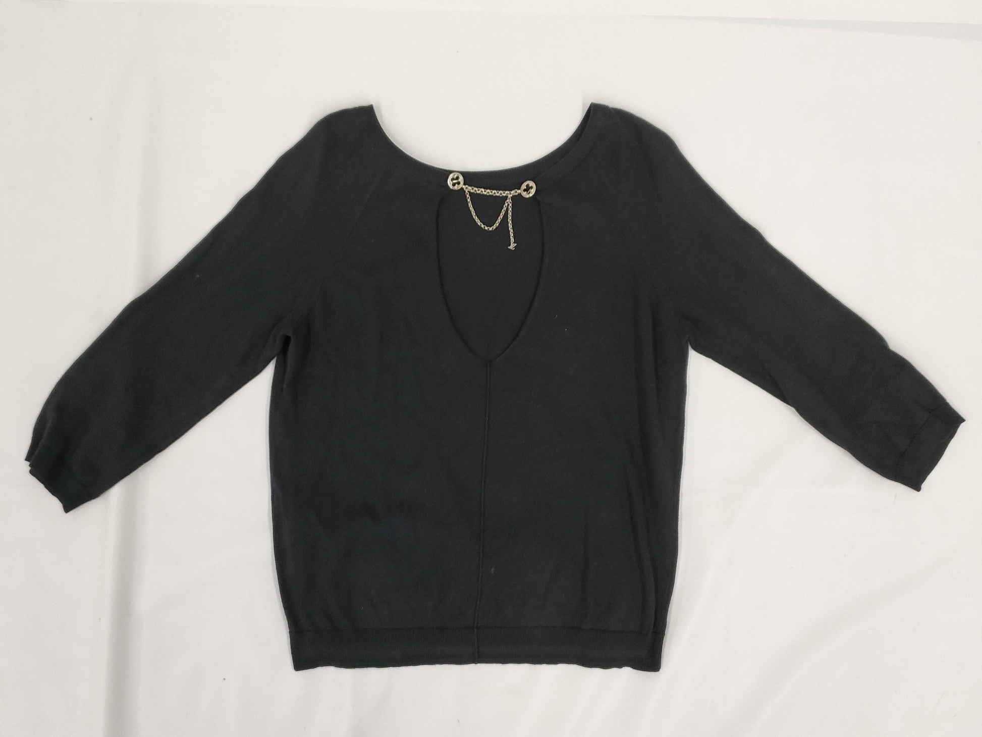 LOUIS VUITTON Cut and Sew Top with Chain, Size S