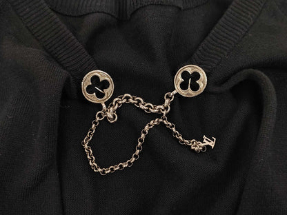 LOUIS VUITTON Cut and Sew Top with Chain, Size S