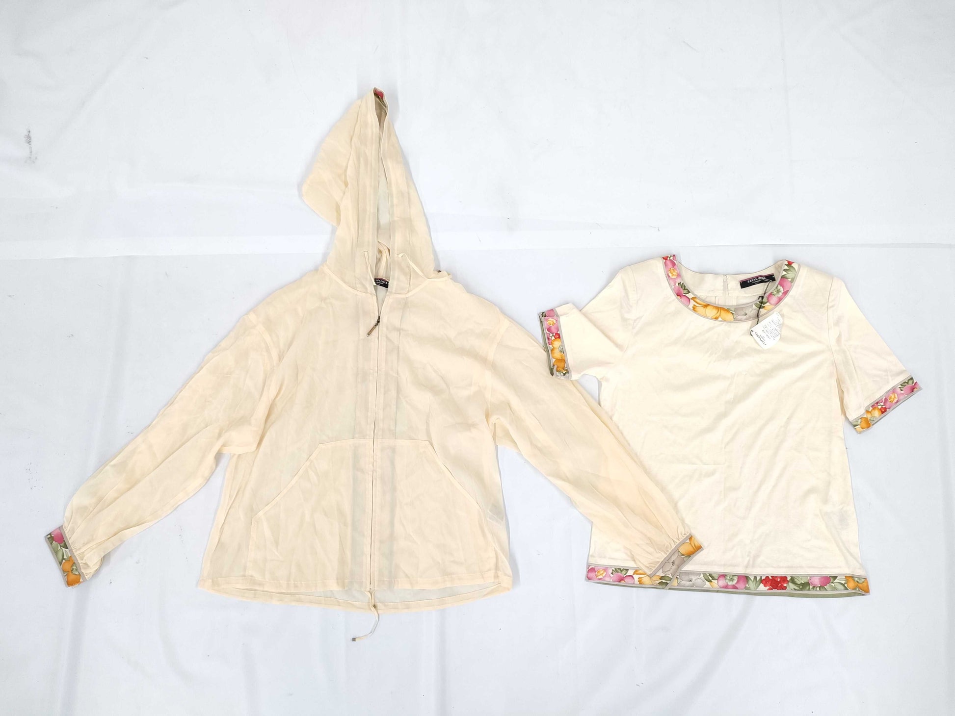 LEONARD LEONARD Zip Hoodie and Cut and Sew Set Tops