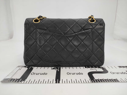 CHANEL Matlasse 23 Lambskin Double Flap Double Chain Shoulder Bag G Fittings Black 1st Generation [With Sticker / Card] Shoulder Bag Shoulder Bag