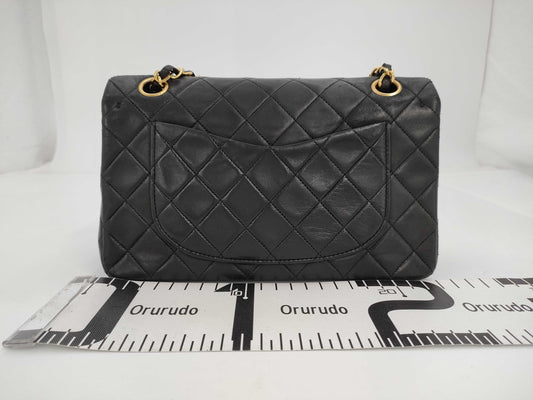 CHANEL Matlasse 23 Lambskin Double Flap Double Chain Shoulder Bag G Fittings Black 1st Generation [With Sticker / Card] Shoulder Bag Shoulder Bag