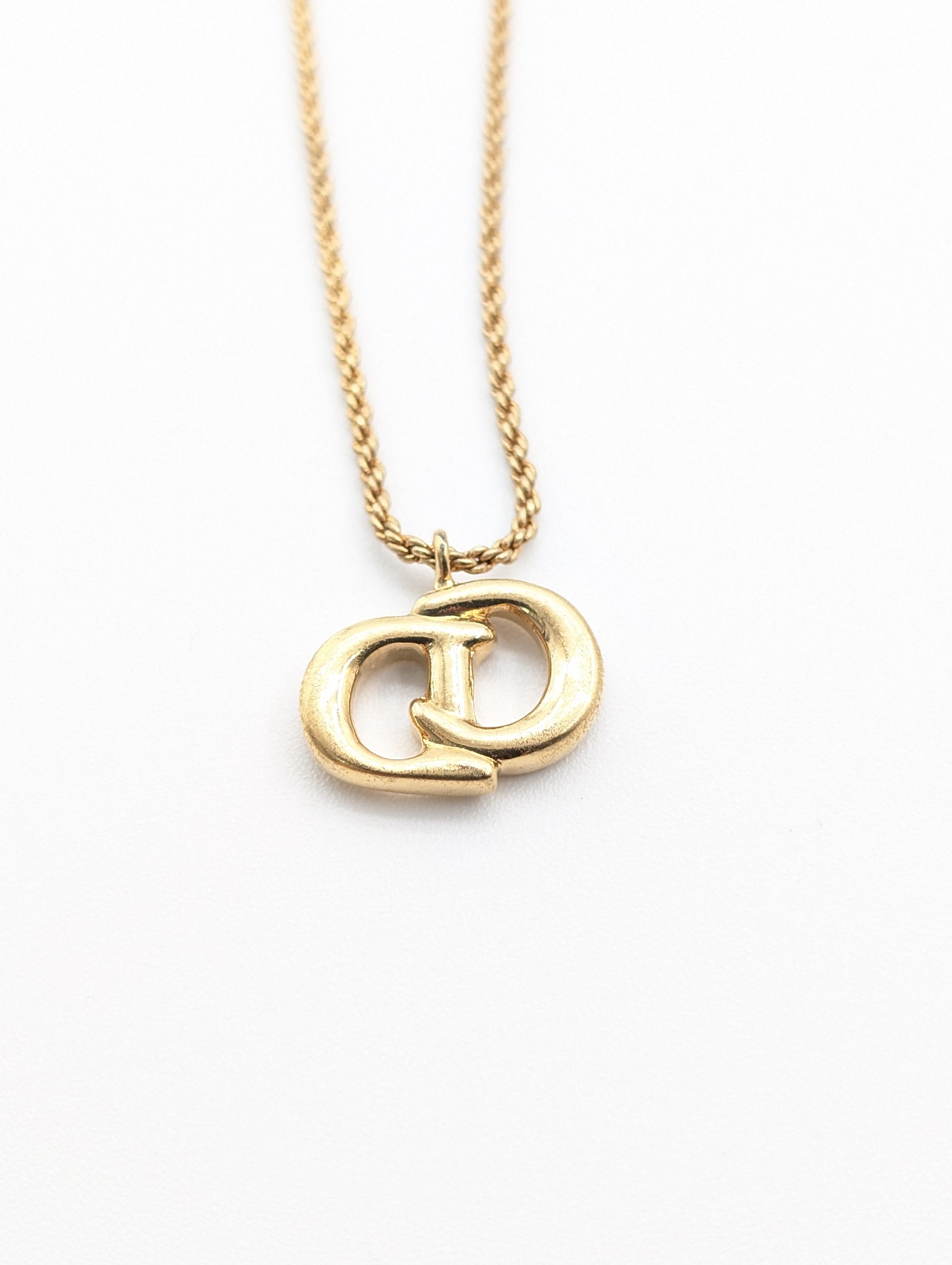Dior necklace logo gold necklace