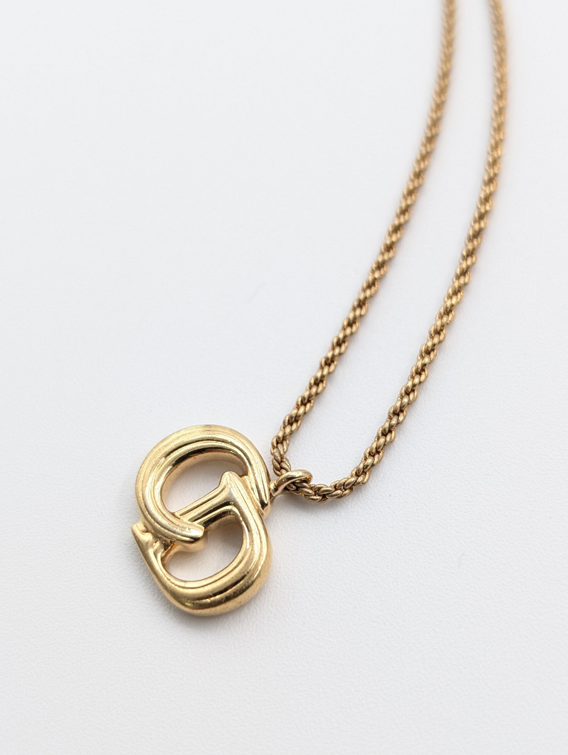 Dior necklace logo gold necklace
