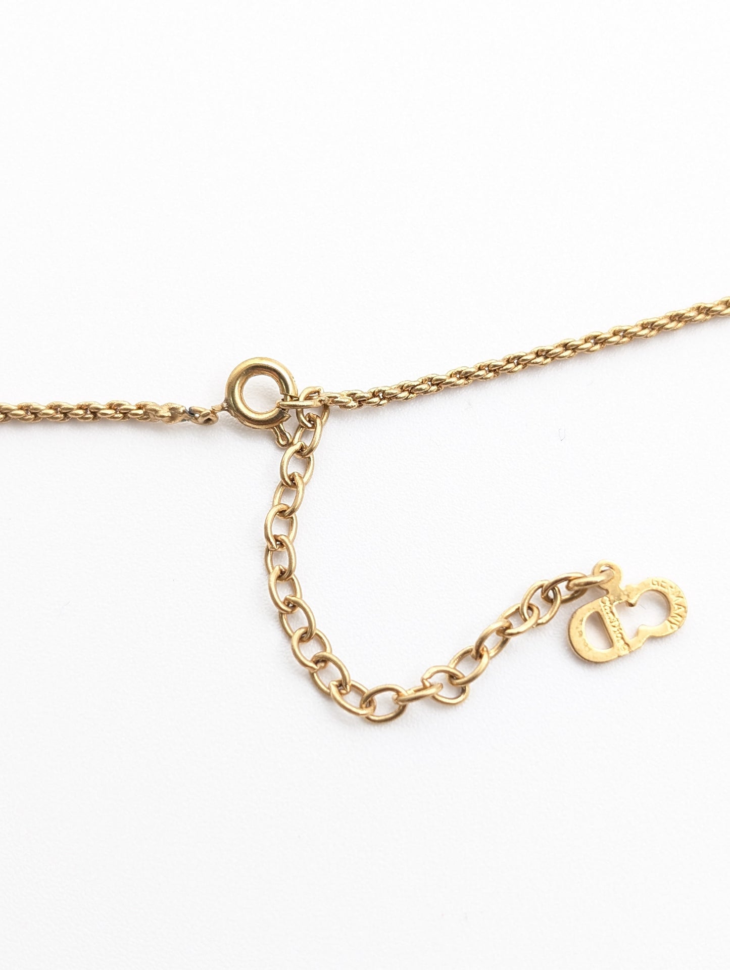 Dior necklace logo gold necklace