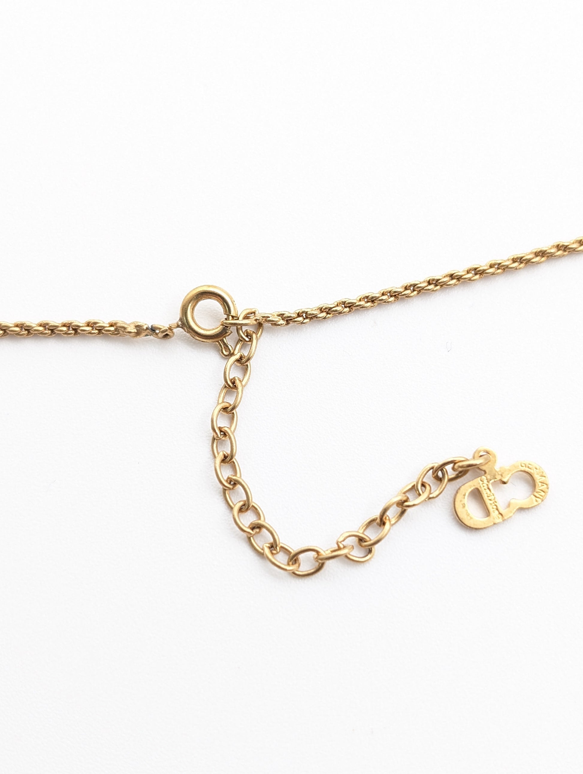 Dior necklace logo gold necklace