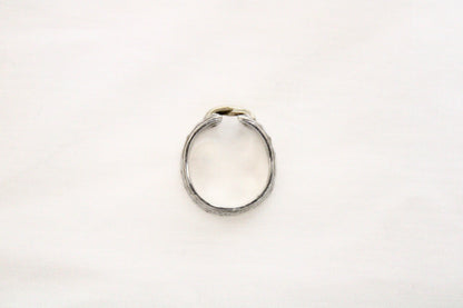 HERMES Mexico Ring, 925 Sterling Silver and 750 Gold, #53