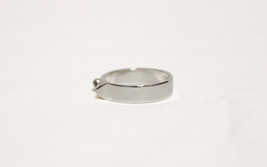 HERMES Collier de Chien Ring, Silver, #56, 4.5g