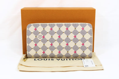 LOUIS VUITTON Vuitton Damier Azure Zippy Wallet N64615 Ivory RFID Tag Wallet