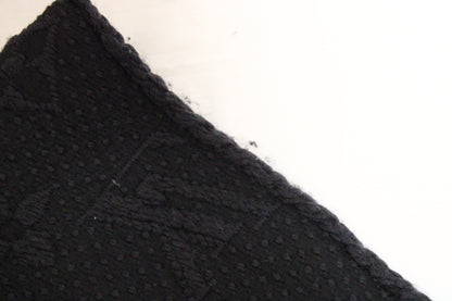 LOUIS VUITTON Vuitton Echarpe Logomania Muffler Wool Silk Black Muffler