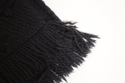 LOUIS VUITTON Vuitton Echarpe Logomania Muffler Wool Silk Black Muffler