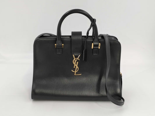 SAINT LAURENT Saint Laurent Paris Navy Cabas Black Handbag