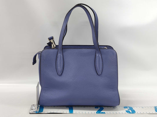Kate Spade Leather Row Small Top Zip Satchel in Purple with Strap and Dust Bag 