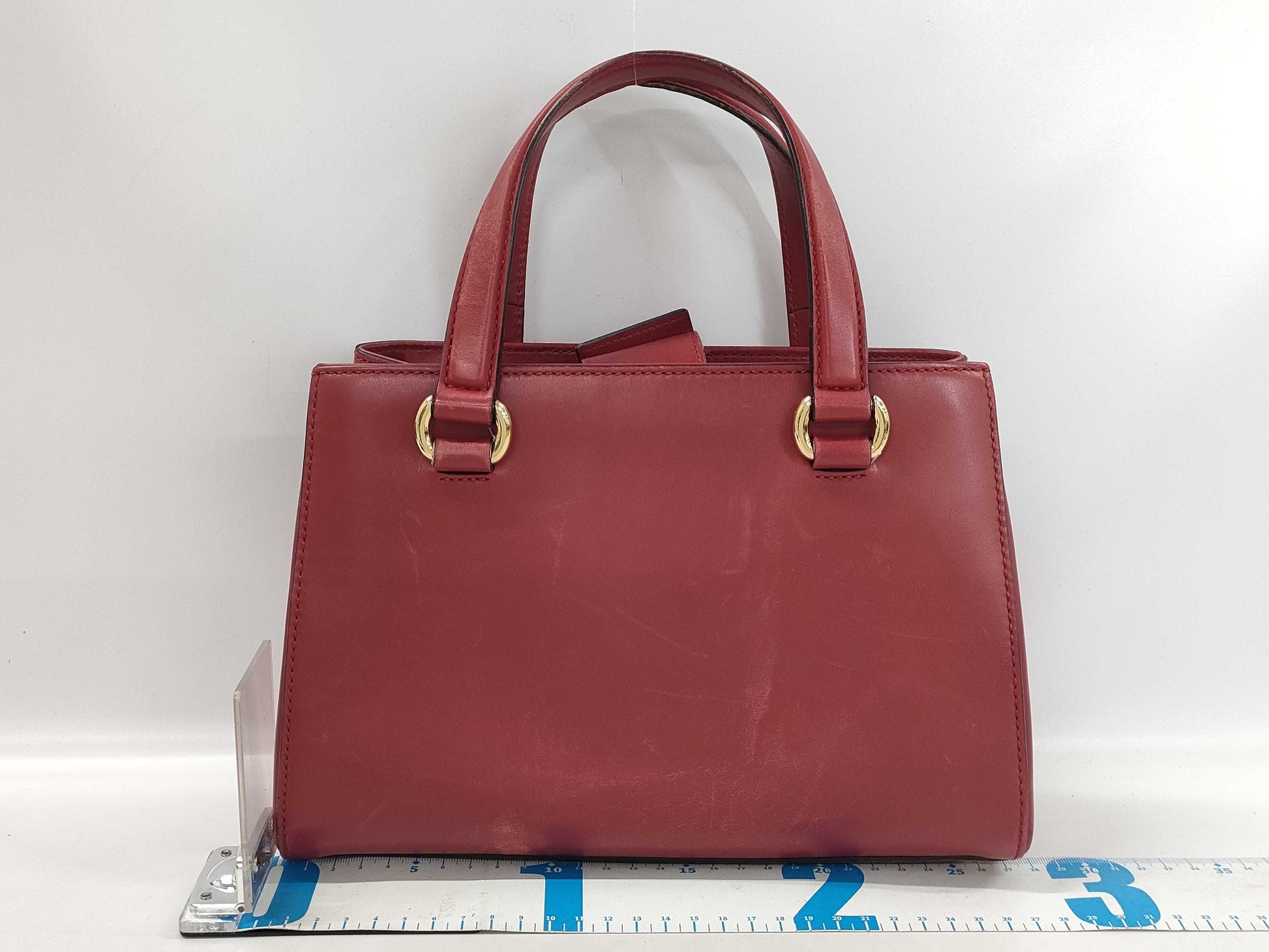 GUCCI 460381 Leather Sylvie 2-Way Handbag Red with Strap