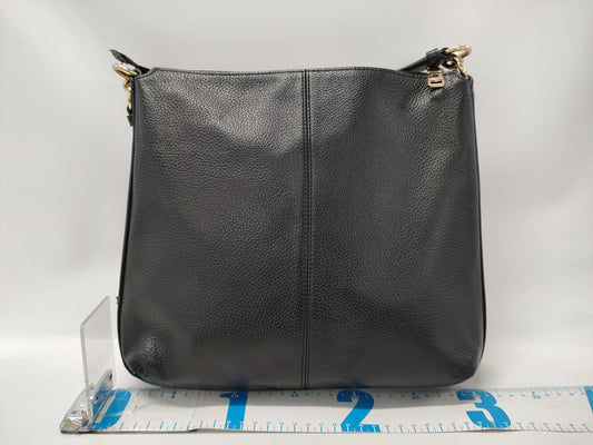 COACH F34323 Leather Shoulder Bag Black Shoulder Bag
