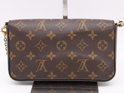 LOUIS VUITTON M61276 Monogram Pochette Felicity Fuchsia Shoulder Bag