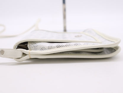 GOYARD PVCx Leather Pochette Plume White Shoulder Bag Storage Bag Small Shoulder Bag