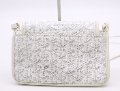 GOYARD PVCx Leather Pochette Plume White Shoulder Bag Storage Bag Small Shoulder Bag