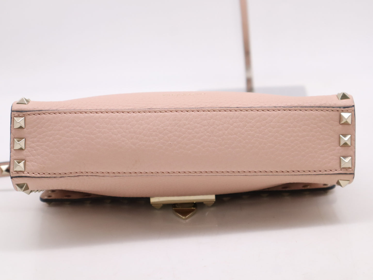 VALENTINO 4W2B0181VSF Garavani Rock Stud Leather Shoulder Bag Pink Shoulder Bag