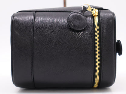 CHANEL Caviar Skin Vanity Black Card 4201305 Pouch