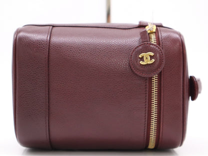 CHANEL Caviar Skin Vanity Bag Serial Blurring Handbag
